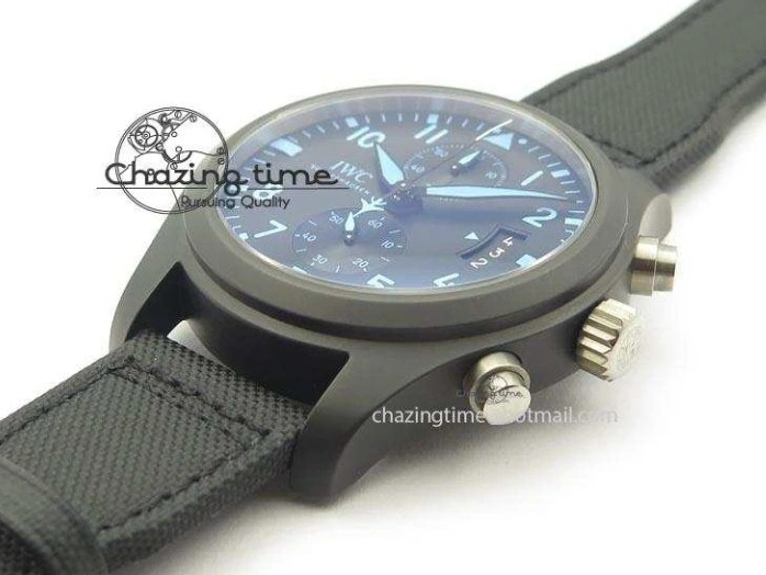 MIROTIME 0505 Pilot Chrono IW388003 Real Ceramic V6F 1:1 Best Edition On Black Nylon Strap A StreetReady 7284